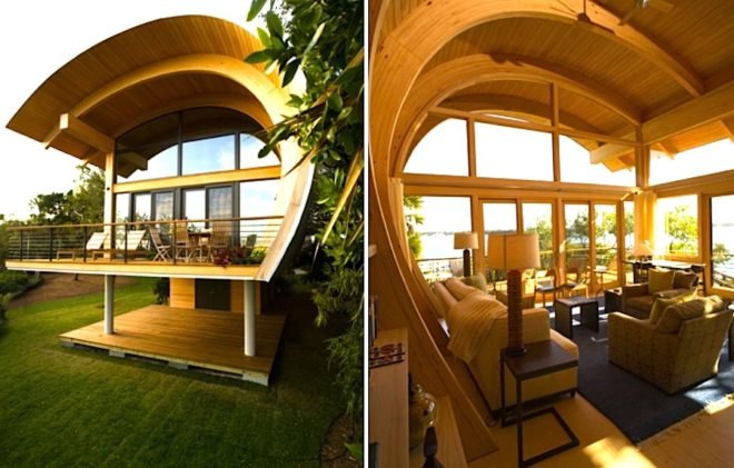 TOTeMS, Casey Guest House, Sarasota Bay, Florida, mangroves, minimalist, green design, sustainable design, eco-design, FEMA, curvilinear design,