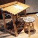Emerson Drafting Table, Tri-Lox, 12x12, wanted design, reclaimed wood, reclaimed nyc building wood, sustainable furniture, green furniture, new york design week, nyc design week 2012, sustainable design, green design