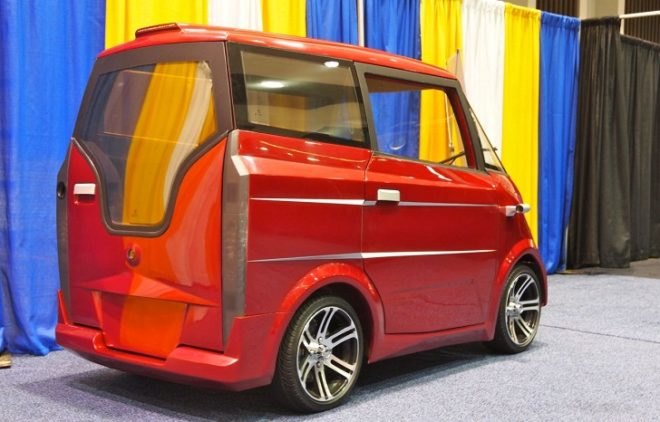 Ample, Ample Eo, EVS26, Electric Vehicle Symposium, green transportation, electric quadricycle, green car, electric car