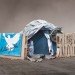 Frank Bayh & Steff Rosenberger-Ochs, tent city, recycled materials, found objects, makeshift homes, temporary structures, protests, stuttgart 21, germany, railway, urban design, green design, sustainable design, eco-design, shipping pallets, tents, temporary housing