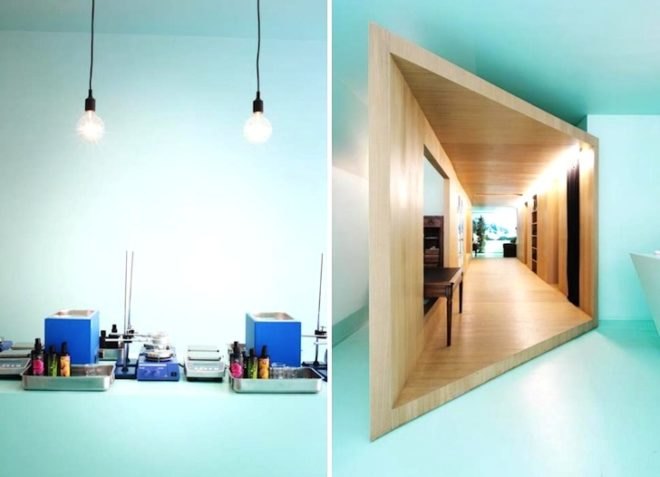 F R E A K S freearchitects, Heliocosm, natural cosmetics, Paris, green renovation, timber, minimalist, recycled materials, organic cosmetics, green design, sustainable design, eco-design