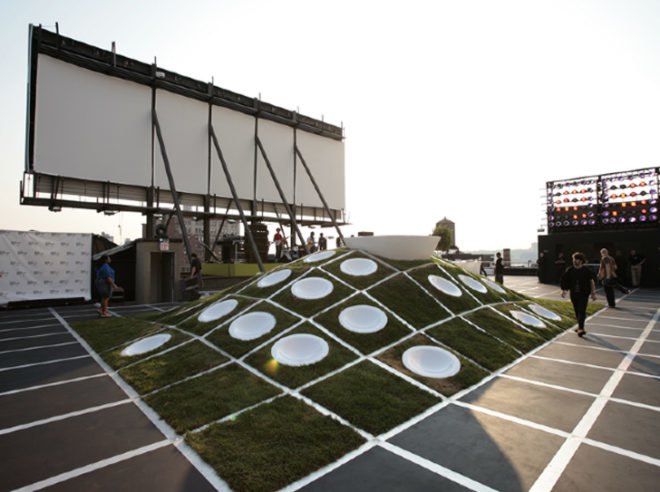 bmw mini, bmw event space, mini rooftop, hwkn, green roofs, green roof, greenroof, green roof nyc, green roofs in ny, nyc green space, hwkn green roof, green design, eco design, sustainable design, mini cooper