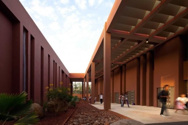 Senegal, Dakar, Jean Mermoz High School, passive design, high thermal inertia, local materials, local craftsmen, green design, sustainable design, eco-design, rainwater harvesting, dayligting