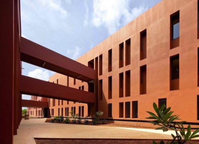 Senegal, Dakar, Jean Mermoz High School, passive design, high thermal inertia, local materials, local craftsmen, green design, sustainable design, eco-design, rainwater harvesting, dayligting