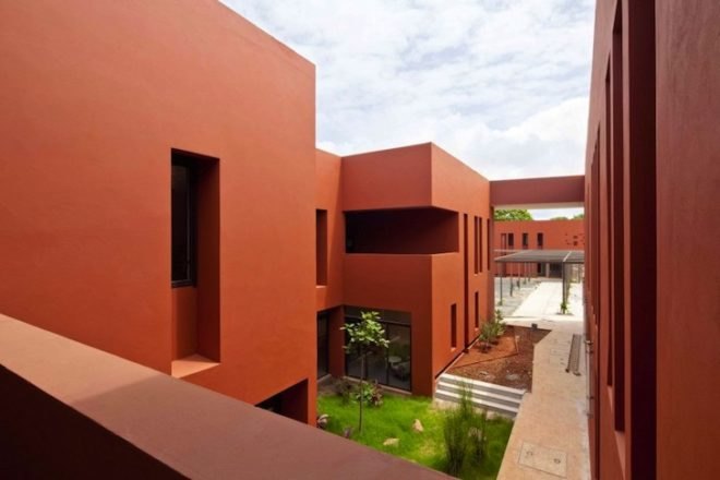 Senegal, Dakar, Jean Mermoz High School, passive design, high thermal inertia, local materials, local craftsmen, green design, sustainable design, eco-design, rainwater harvesting, dayligting