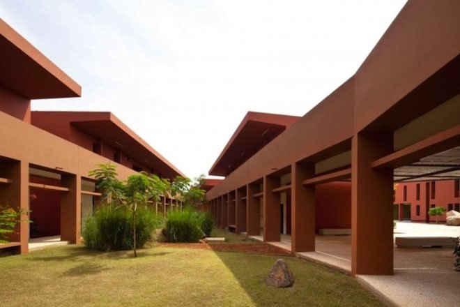 Senegal, Dakar, Jean Mermoz High School, passive design, high thermal inertia, local materials, local craftsmen, green design, sustainable design, eco-design, rainwater harvesting, dayligting