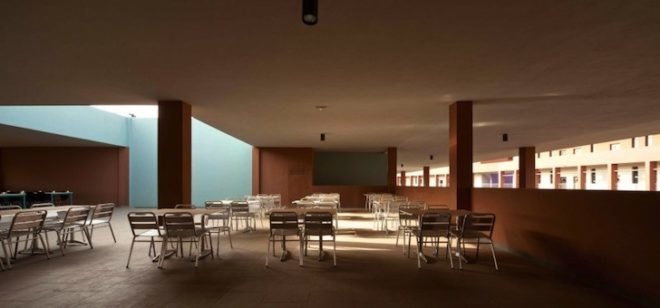 Senegal, Dakar, Jean Mermoz High School, passive design, high thermal inertia, local materials, local craftsmen, green design, sustainable design, eco-design, rainwater harvesting, dayligting