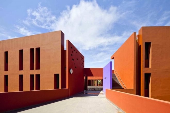 Senegal, Dakar, Jean Mermoz High School, passive design, high thermal inertia, local materials, local craftsmen, green design, sustainable design, eco-design, rainwater harvesting, dayligting
