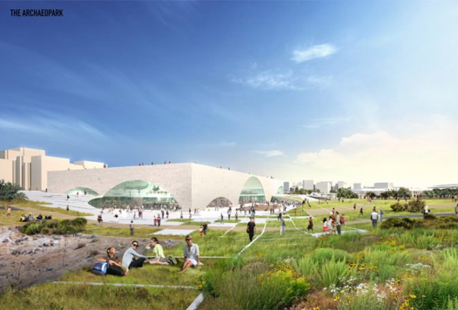 MVRDV architects, aboutblank design, transit hub, archeological remains, yenikapi istanbul