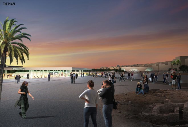 MVRDV architects, aboutblank design, transit hub, archeological remains, yenikapi istanbul