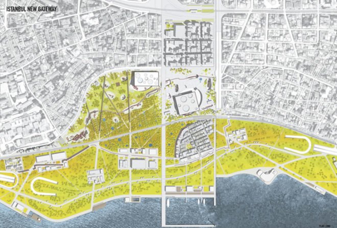 MVRDV architects, aboutblank design, transit hub, archeological remains, yenikapi istanbul
