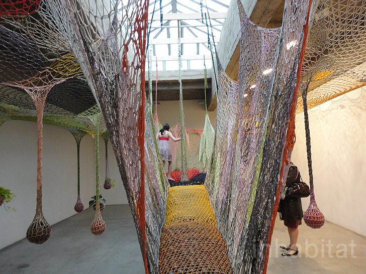 green design, eco design, sustainable design, Ernesto Neto, Tanya Bonakdar Gallery, crochet art, knit art, Slow iis Goood, guerilla knitting