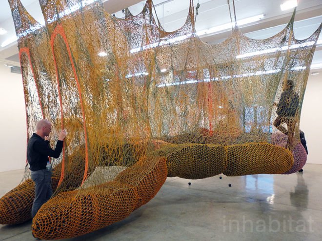 green design, eco design, sustainable design, Ernesto Neto, Tanya Bonakdar Gallery, crochet art, knit art, Slow iis Goood, guerilla knitting