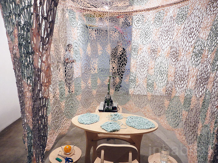 green design, eco design, sustainable design, Ernesto Neto, Tanya Bonakdar Gallery, crochet art, knit art, Slow iis Goood, guerilla knitting