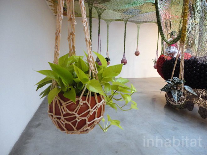 green design, eco design, sustainable design, Ernesto Neto, Tanya Bonakdar Gallery, crochet art, knit art, Slow iis Goood, guerilla knitting