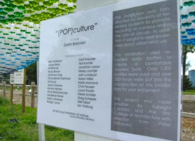 Pop Culture, Garth Britzman, design, recycled materials, green design, sustainable design, eco-design, Fulbright Canada, art, eco-art, Garth Britzman, University of Nebraska, Lincoln