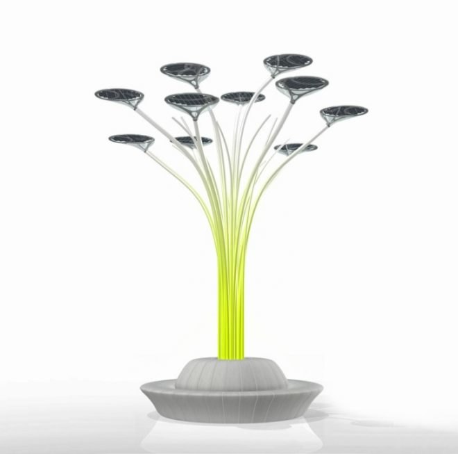 ross lovegrove, solar tree, clerkenwell design week, sustainable art, solar artwork, solar design, artemide, solar panels