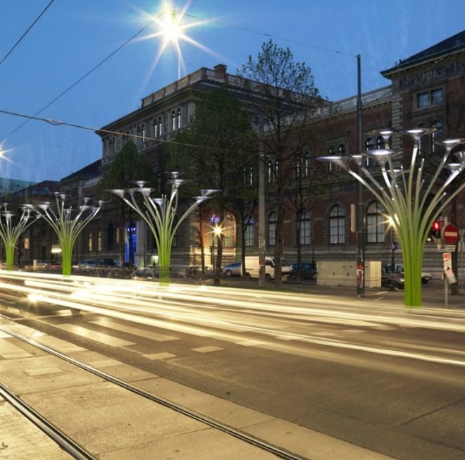 ross lovegrove, solar tree, clerkenwell design week, sustainable art, solar artwork, solar design, artemide, solar panels