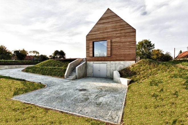 Judith Benzer Architektur, summer house, southern Burgenland, Austria, shutters, natural materials, wine cellar, minimalist, green design, sustainable design, eco-design, daylighting