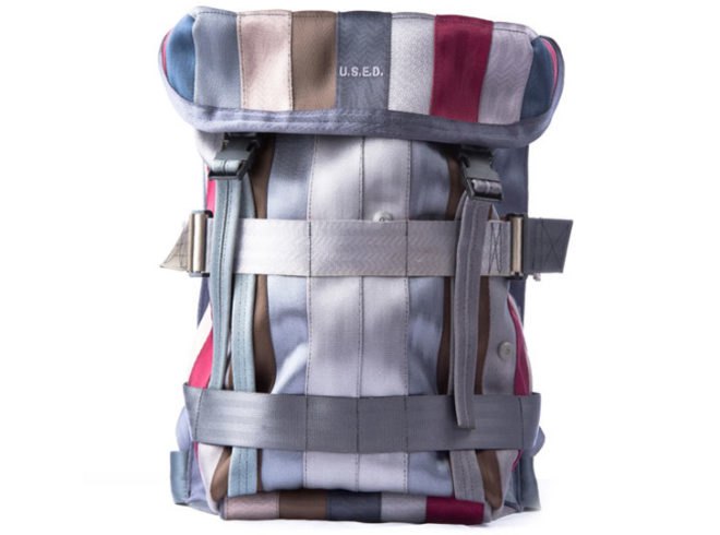 u.s.e.d, recycled seatbelt bags, recycled materials, seatbelt bags, green design, sustainable design, used bags, eco fashion, sustainable style, eco accessories, eco bags, recycled bags
