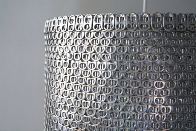 zipper8lighting, allison patrick, soda pull tab lamp, sustainable design, recycled materials, green lamps, eco design, eco-friendly lamps, soda can lampshades, green design, etsy