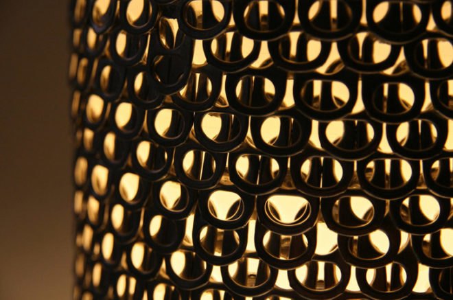 zipper8lighting, allison patrick, soda pull tab lamp, sustainable design, recycled materials, green lamps, eco design, eco-friendly lamps, soda can lampshades, green design, etsy