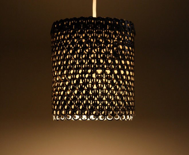 zipper8lighting, allison patrick, soda pull tab lamp, sustainable design, recycled materials, green lamps, eco design, eco-friendly lamps, soda can lampshades, green design, etsy