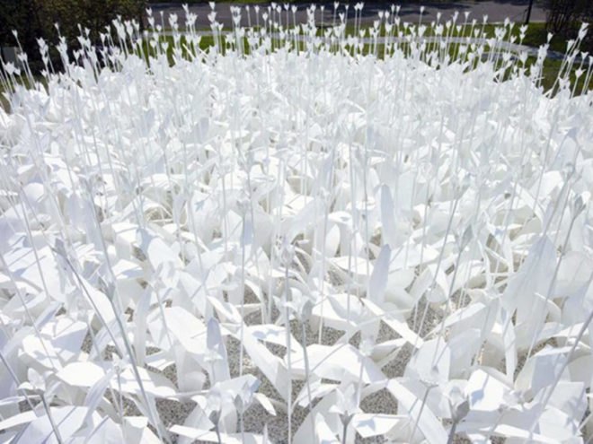 Folding for Peace, Anouk Vogel, Paper Garden, Origami Plants, Origami Garden, Nagasaki Paper Garden, World Peace, Gardening World Cup, Wish for Peace