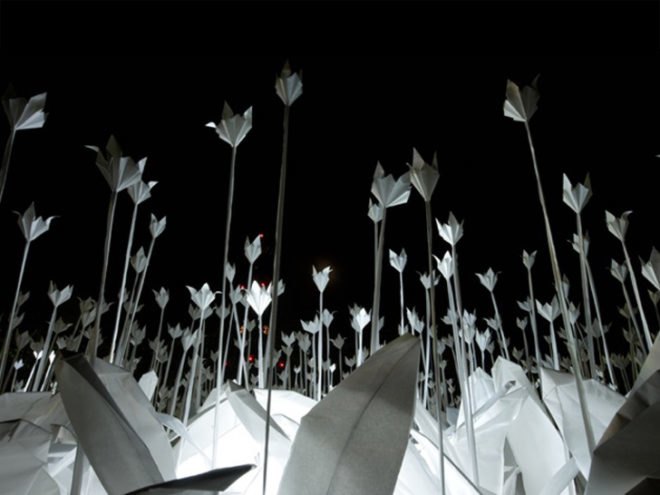 Folding for Peace, Anouk Vogel, Paper Garden, Origami Plants, Origami Garden, Nagasaki Paper Garden, World Peace, Gardening World Cup, Wish for Peace