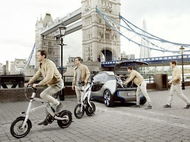 BMW, BMW i3 Concept, BMW i Pedelec Concept, electric bicycle, electric BMW, green transportation, 360 Electric, electric car