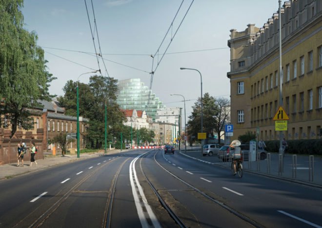 BREEAM, Polish green building, glass fiber concrete, Poland green building, mixed use green tower, MVRDV,