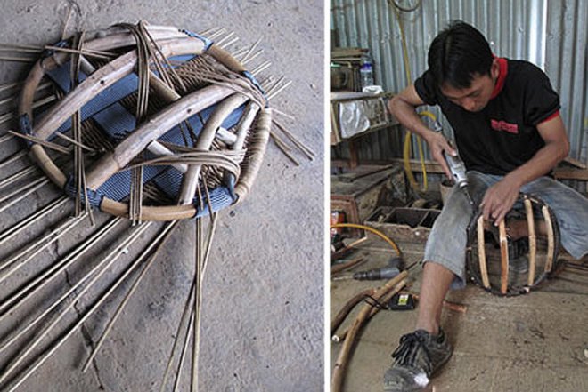 Benno Zindel, Kursi Java, Biodegradable materials, Rattan, chair, Indonesia, green furniture, Recycling / Compost