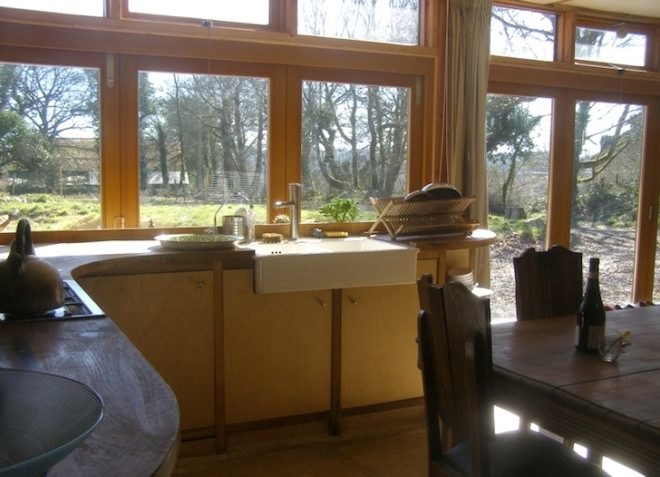 earth construction, Groundhouse, Brittany, Grand Designs, solar-power, clean tech, green design, earth construction, rammed earth, solar-power, eco-design, sustainable design, Swedish dry toilet, compost toilet, daylighting, recycled materials