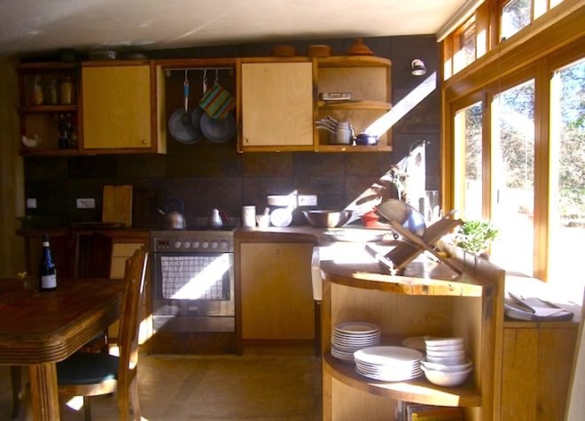 earth construction, Groundhouse, Brittany, Grand Designs, solar-power, clean tech, green design, earth construction, rammed earth, solar-power, eco-design, sustainable design, Swedish dry toilet, compost toilet, daylighting, recycled materials
