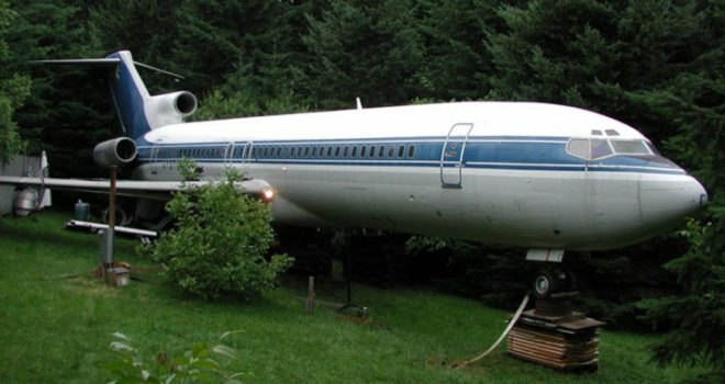airplane house, airplane conversion,Boeing 727, reclaimed airplane, restoring airplane home,