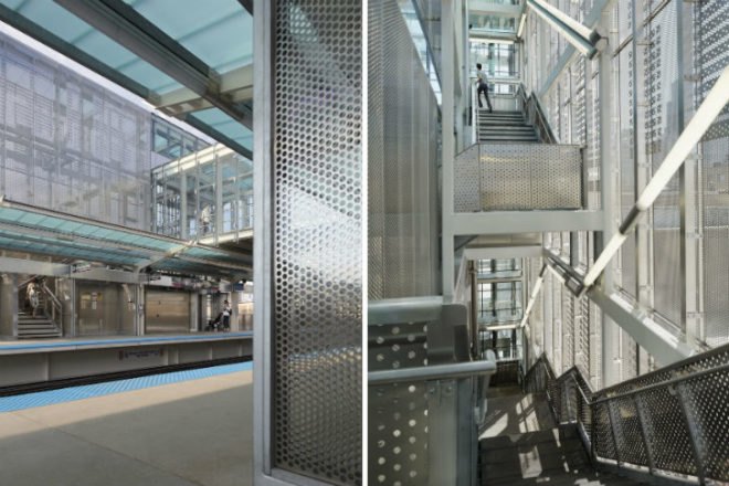 CTA Morgan Station, Ross Barney Architects, cta, morgan station, carol ross barney, chicago, green transportation, transit station