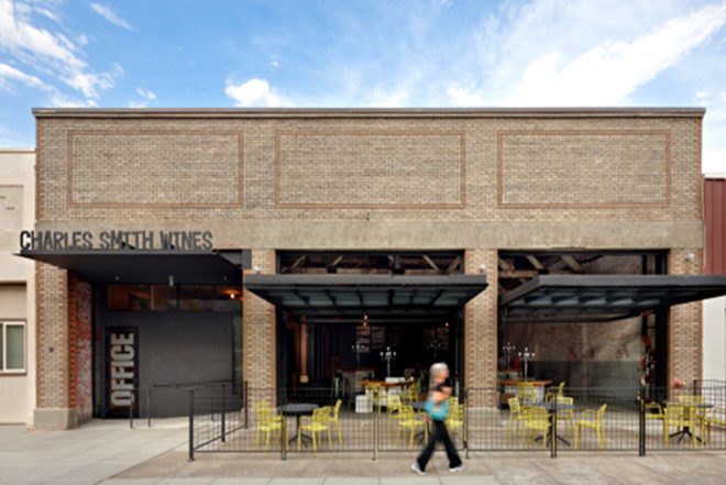 Charles Smith Wines, Olson Kunding, green renovation, wine tasting room, adaptive reuse, walla walla, washington