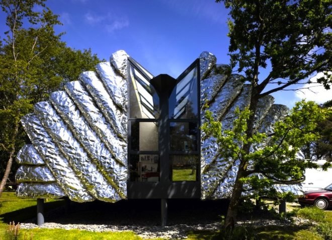 Thomas Heatherwick, Creative Business Studios, Aberystwyth Arts Center, Wales, green design, sustainable design, eco-design, green design, CFC, insulation, daylighting, natural ventilation, startups, cladding