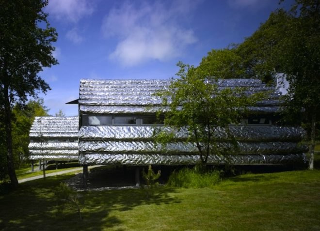 Thomas Heatherwick, Creative Business Studios, Aberystwyth Arts Center, Wales, green design, sustainable design, eco-design, green design, CFC, insulation, daylighting, natural ventilation, startups, cladding