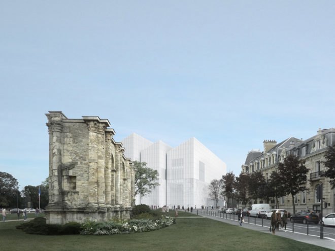 green design, eco design, sustainable design, David Chipperfield Architects, Musee des Beaux-Arts, Reims, France, saw tooth roof, adaptive reuse, medieval artifacts