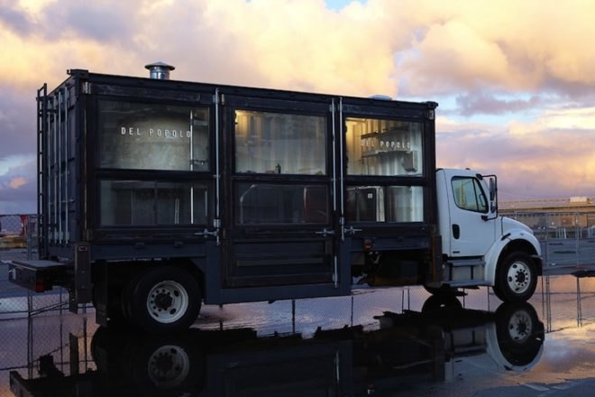 Jon Darsky, recycled shipping containers, Del Popolo, San Francisco, recycled materials, Neapolitan pizza, green design, sustainable design, eco-design, recycled design, urban design, food, pizza