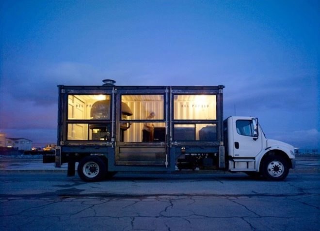 Jon Darsky, recycled shipping containers, Del Popolo, San Francisco, recycled materials, Neapolitan pizza, green design, sustainable design, eco-design, recycled design, urban design, food, pizza