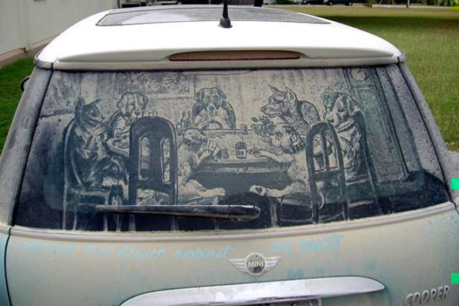 Dirty Car Art, Scott Wade, dirty car artist, temporary art, eco art, green art