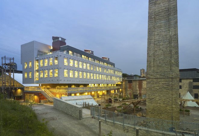 Evergreen Brick Works, Diamond Schmidt Architects, centre for green cities, toronto, green renovation, adaptive reuse, brownfield remediation