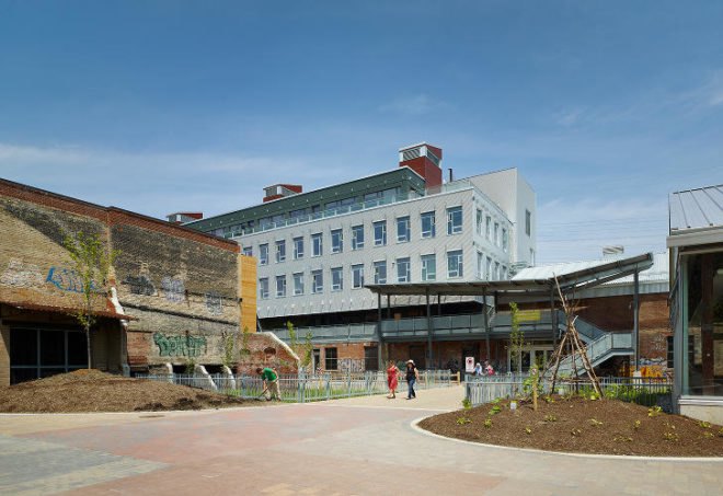Evergreen Brick Works, Diamond Schmidt Architects, centre for green cities, toronto, green renovation, adaptive reuse, brownfield remediation