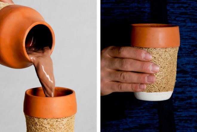 Fernando Laposee, Lufa, Mexican design, vegetable sponges, London's Central St. Martins, Freestanding, flat-pack, room divider, lamp, desk, hot-chocolate set, plant pots, biodegradable materials, sponge, Sustainable Food, Recycling / Compost, Botanical, Green Materials, Green Products,
