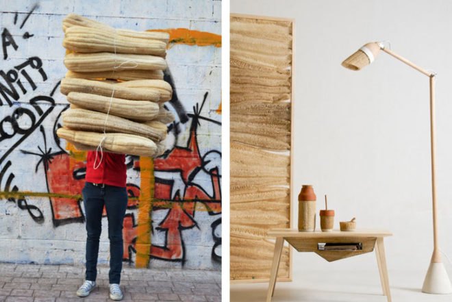 Fernando Laposee, Lufa, Mexican design, vegetable sponges, London's Central St. Martins, Freestanding, flat-pack, room divider, lamp, desk, hot-chocolate set, plant pots, biodegradable materials, sponge, Sustainable Food, Recycling / Compost, Botanical, Green Materials, Green Products,