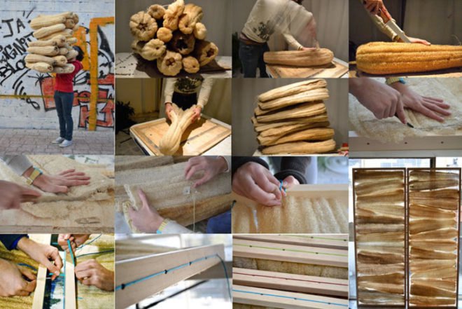 Fernando Laposee, Lufa, Mexican design, vegetable sponges, London's Central St. Martins, Freestanding, flat-pack, room divider, lamp, desk, hot-chocolate set, plant pots, biodegradable materials, sponge, Sustainable Food, Recycling / Compost, Botanical, Green Materials, Green Products,