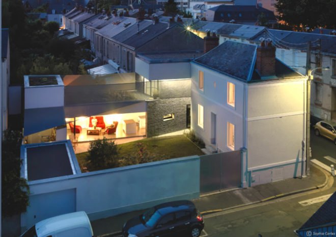Fertile House, MU Architects, green renovation, renovation, france, rooftop garden, green roof