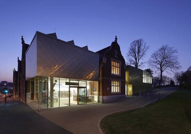 green design, eco design, sustainable design, adaptive reuse, Maidstone Museum and Bentlif Art Gallery, Hugh Broughton Architects, Elizabethan Manor, museum extension